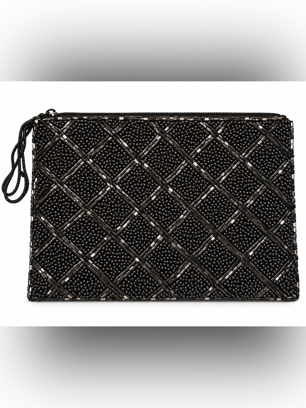 Lancôme Black Beaded Bag